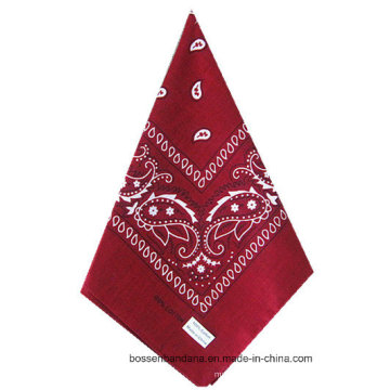 OEM Produzir Paisley Red Paisley Cotton Bandana Big Handkerchief